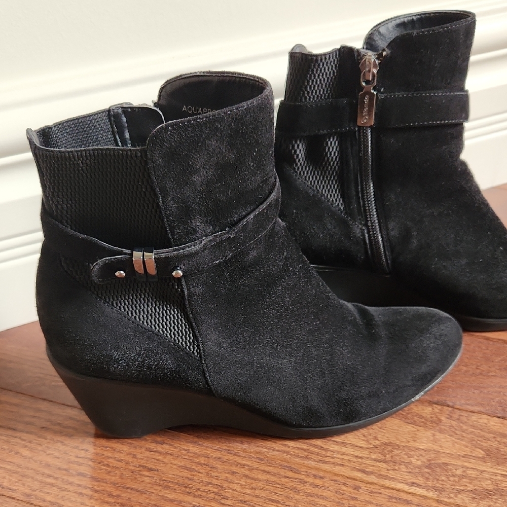 Blondo Liberata Waterproof Suede Wedge Ankle Boots